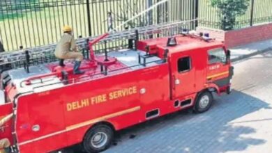 A fire broke out at the MP's residence; fire fighting team engaged in rescue operation.