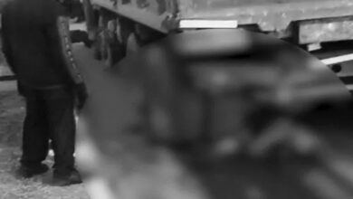 A speeding truck ran over three people, including a father and son; a 6-year-old child died.