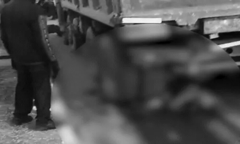 A speeding truck ran over three people, including a father and son; a 6-year-old child died.