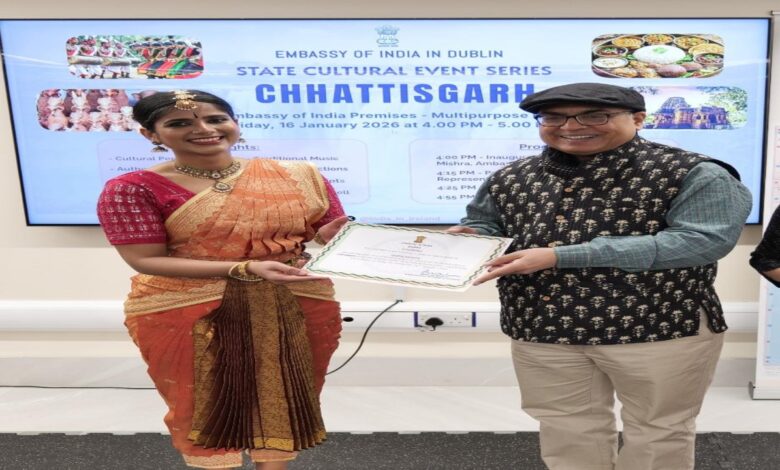 Chhattisgarh's art reaches Ireland: The echoes of folk culture in Dublin.