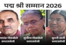 Budhri from Chhattisgarh, Dr. Ramchandra and Sunita receive Padma Shri award.