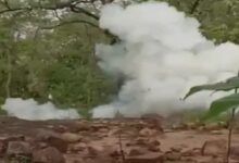 Six IED blasts on Karregutta hill... 11 soldiers injured.