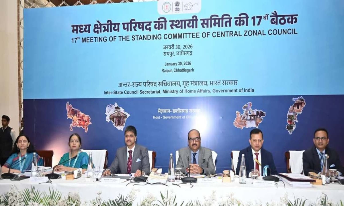 Senior officials from four states and the central government held discussions at the Central Zonal Council meeting.