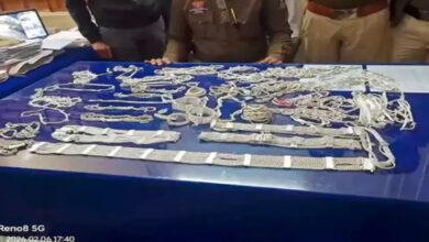 6 kg of stolen silver jewelry were found in the MCB.