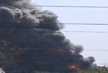 A fire broke out at Kaveri Industries, causing panic; fire brigade and police teams have arrived at the scene.