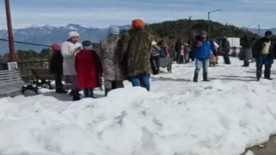 The temperature in Pithoragarh, Uttarakhand, is minus 24°.