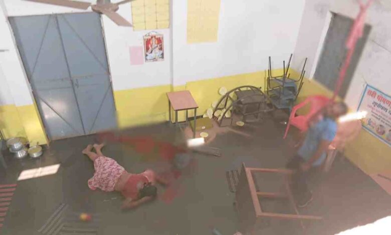 The accused hanged himself after killing an Anganwadi worker.