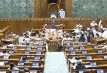 Slogans of 'Hardeep Puri resign' in Lok Sabha