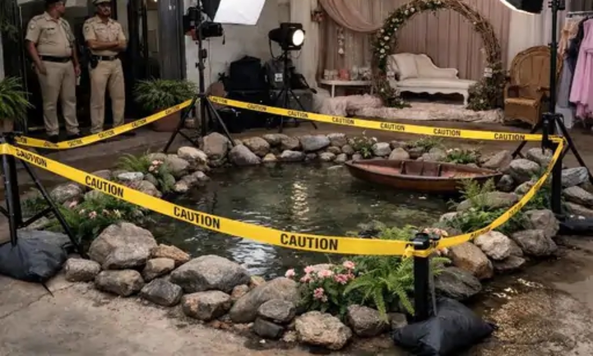 A 3-year-old boy drowned in an artificial pond at a photo studio during a photoshoot.