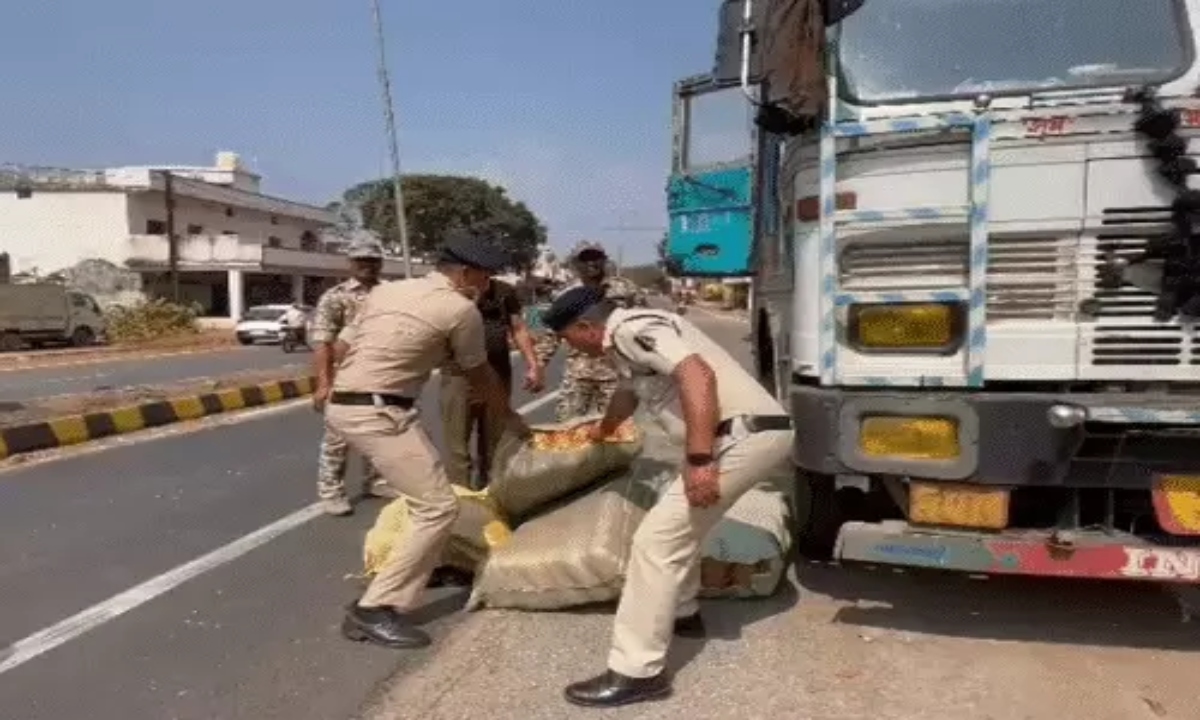 5 crore worth of marijuana seized from a vehicle passing through Nagaland in Kawardha