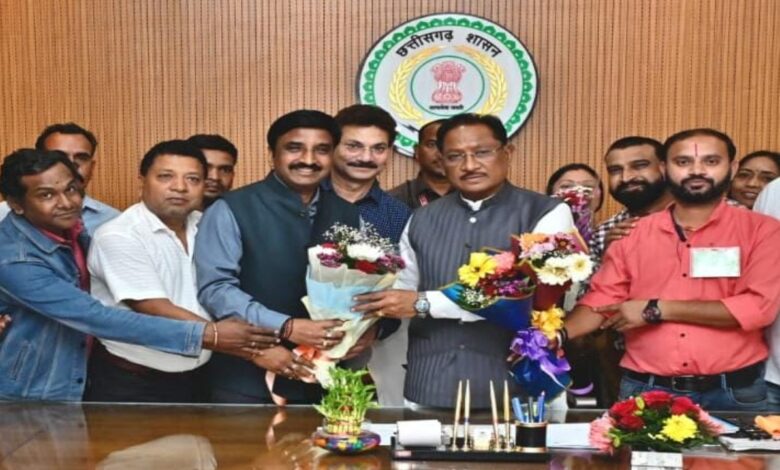 Courtesy visit of Chhattisgarh Employees Officers Federation to CM Sai