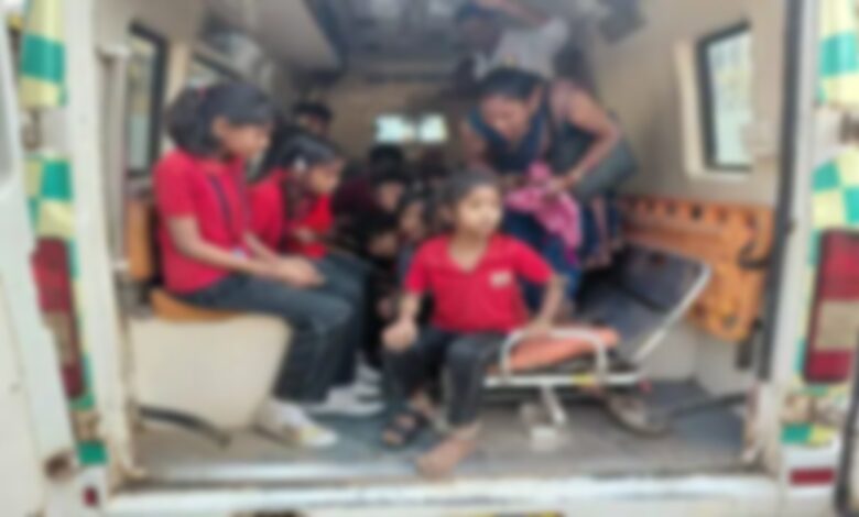 School van falls off bridge in Balod, child dies; more than 13 injured