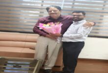 Courtesy meeting of Chief Minister's Advisor Dr. Dhirendra Tiwari with Vice Chairman of State Policy Commission Ganesh Shankar Mishra