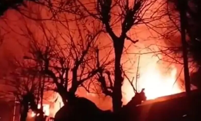 Massive Fire at Three Hotels in Pahalgam