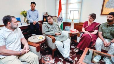 Unique Meeting in Parliament: Rahul and Priyanka Gandhi Meet Nitin Gadkari
