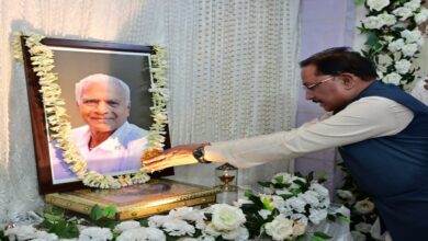 Chief Minister Vishnudeo Sai paid tribute to the late 'Loktantra Senani' Mahavir Prasad Jain.