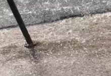 Daytime temperatures drop by 3–4 degrees due to storms and rain; weather expected to remain poor today as well.