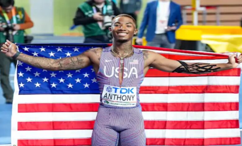 USA's Jordan Anthony Wins Gold at World Indoor Championships—Quit Football Nine Months Ago