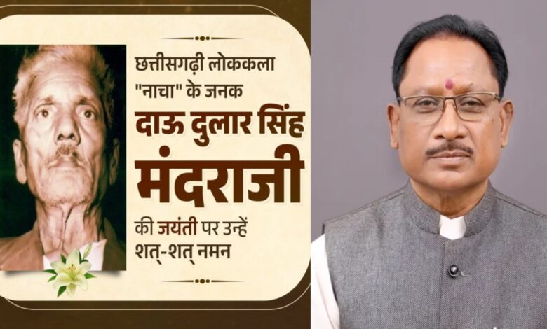 Birth Anniversary of Dau Dular Singh Mandraji, the 'Father of Nacha'; CM Sai Pays Tribute