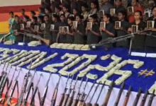 108 Naxalites surrender in Bastar, hand over gold, cash and weapons