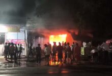 Massive Fire at Auto Parts Shop; Losses Worth Lakhs