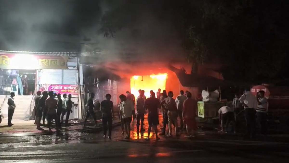 Massive Fire at Auto Parts Shop; Losses Worth Lakhs