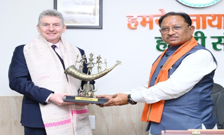 Australian Consul General Bernard Lynch Meets CM Vishnu Deo Sai; Development Schemes Discussed