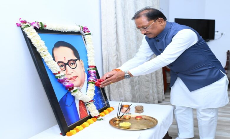 CM Sai Pays Tribute on Ambedkar Jayanti: Resolves to Build a Harmonious and Just Society