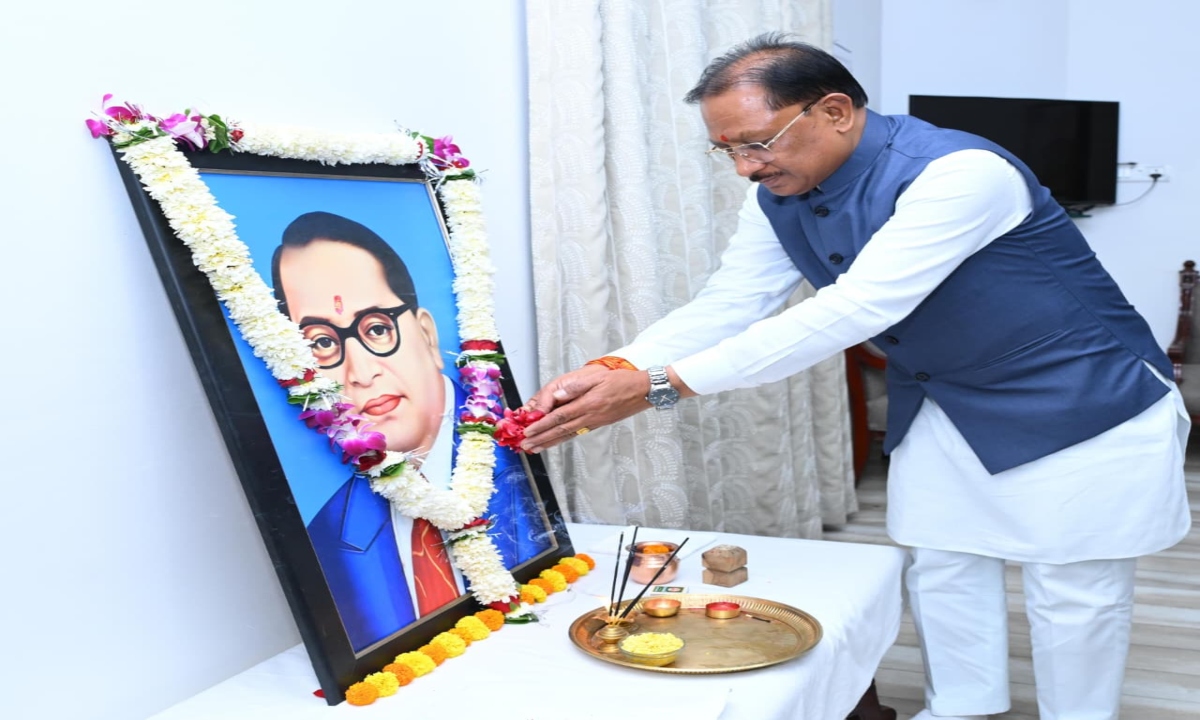 CM Sai Pays Tribute on Ambedkar Jayanti: Resolves to Build a Harmonious and Just Society
