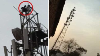 Youth Upset Over Police Action Climbs Mobile Tower; Village Thrown into Chaos