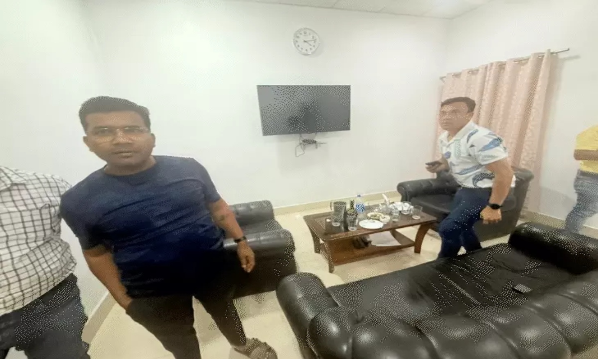 Officers' liquor party at government guest house