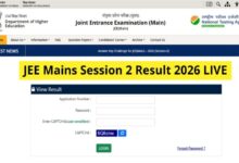 JEE Main 2026 Results Released: 26 Students Secure 100 Percentile; Arush Singhal Becomes AIR 1
