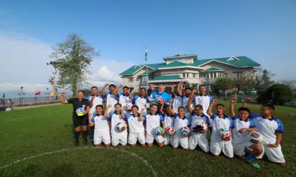 During Sikkim Visit, Modi Plays Football with Children: Says He Feels Energized; Will Attend 50th Foundation Day Celebrations