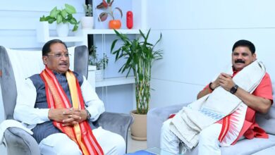 Union Minister Satish Chandra Dubey Meets Chief Minister Sai
