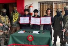 3 NSCN-K Militants Arrested in Arunachal; Weapons and Brown Sugar Recovered