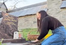 Celina Jaitly wept inconsolably at her son's grave.