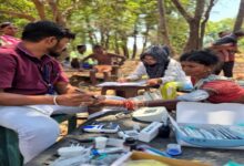 Crossing dense forests and a river, a health team saved the lives of two innocent children.