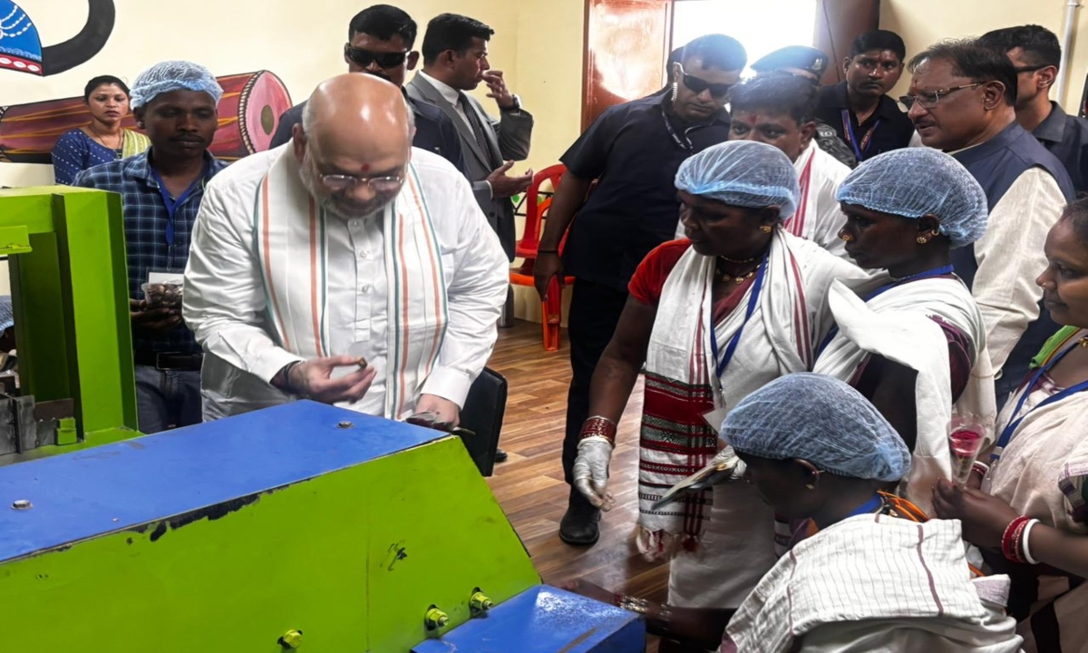 Amit Shah Tastes Bastar's Tamarind: Says—"The Tamarind Here Is Not Sour, It Is Sweet."