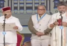 DK Shivakumar Becomes Karnataka's New Chief Minister; Takes Oath with Constitution in Hand