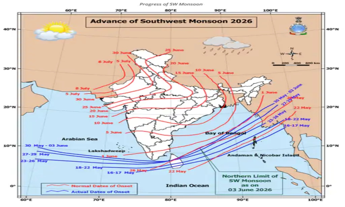Monsoon is likely to arrive in Kerala by this evening, with pre-monsoon activities intensifying in several states.