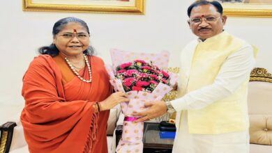 Sadhvi Niranjan Jyoti, Chairperson of the National Commission for Backward Classes, paid a courtesy call on Chief Minister Sai.