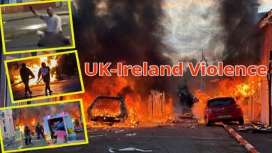 Violence erupts in Belfast following a stabbing incident; anti-immigrant protests intensify across Britain and Ireland.