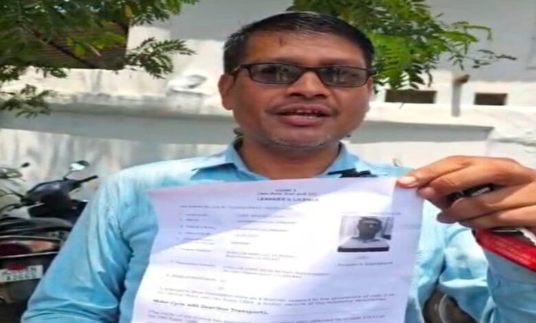 Ghanshyam Das Sahu received a free learner's driving license at the public grievance redressal camp.