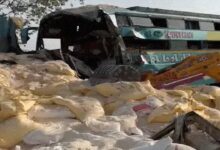 6 killed in horrific bus-truck collision in Vadodara, Gujarat.