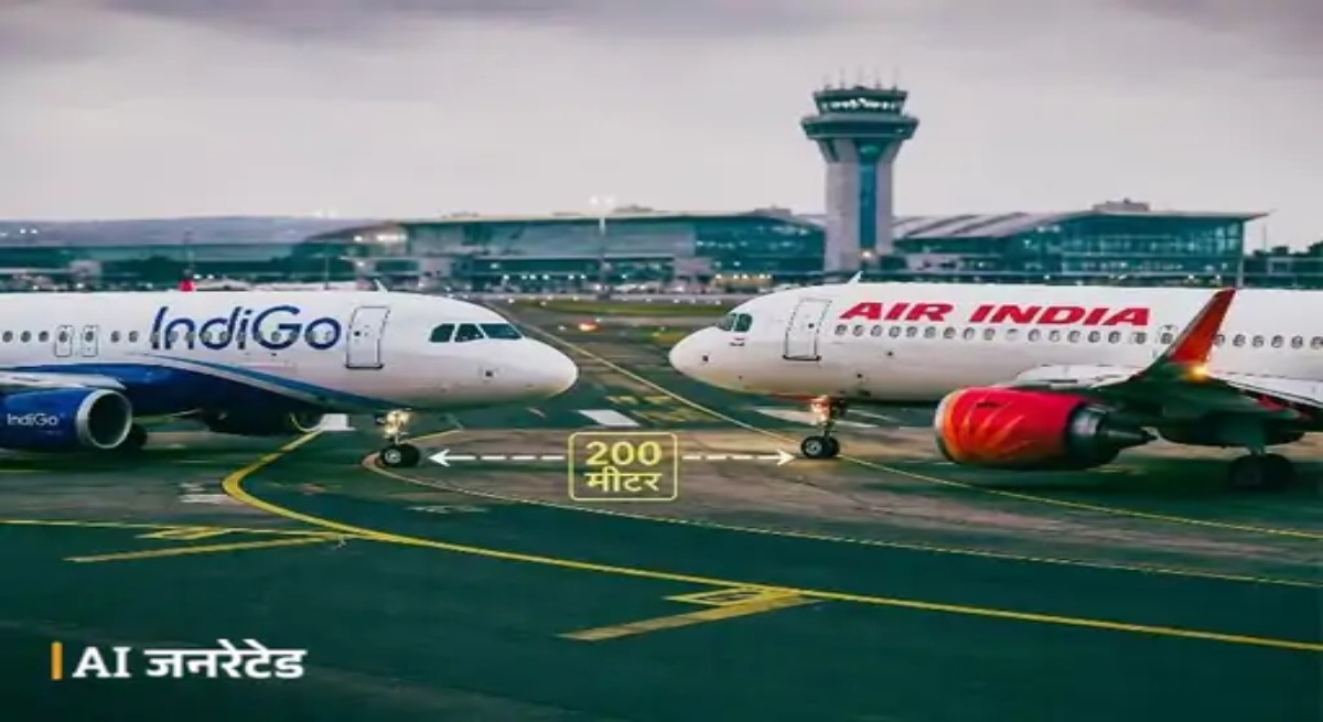 Major accident averted at airport; Air India and IndiGo aircraft came face-to-face.