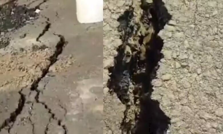 Road worth ₹5 crore washed away in the first rain.