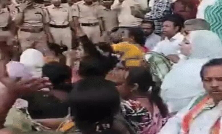 Villagers of Nakti village lay siege to the Collectorate.