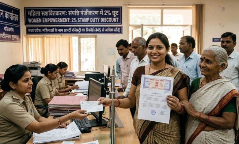 Impact of 50% concession on registration fees: 45% rise in property registrations in women's names; benefits exceeding ₹50 crore realized.