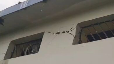 Government school building begins to crack within 8 months; questions raised over ₹1.21 crore cost.