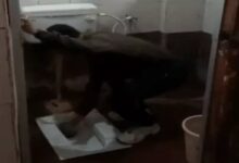 Video of accused in ₹1.31 crore paddy scam cleaning a toilet goes viral.